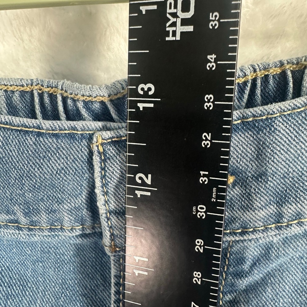 Old Navy High Rise OG Chino Pants Women XL Blue Denim Elastic Waist Tapered - Picture 4 of 7